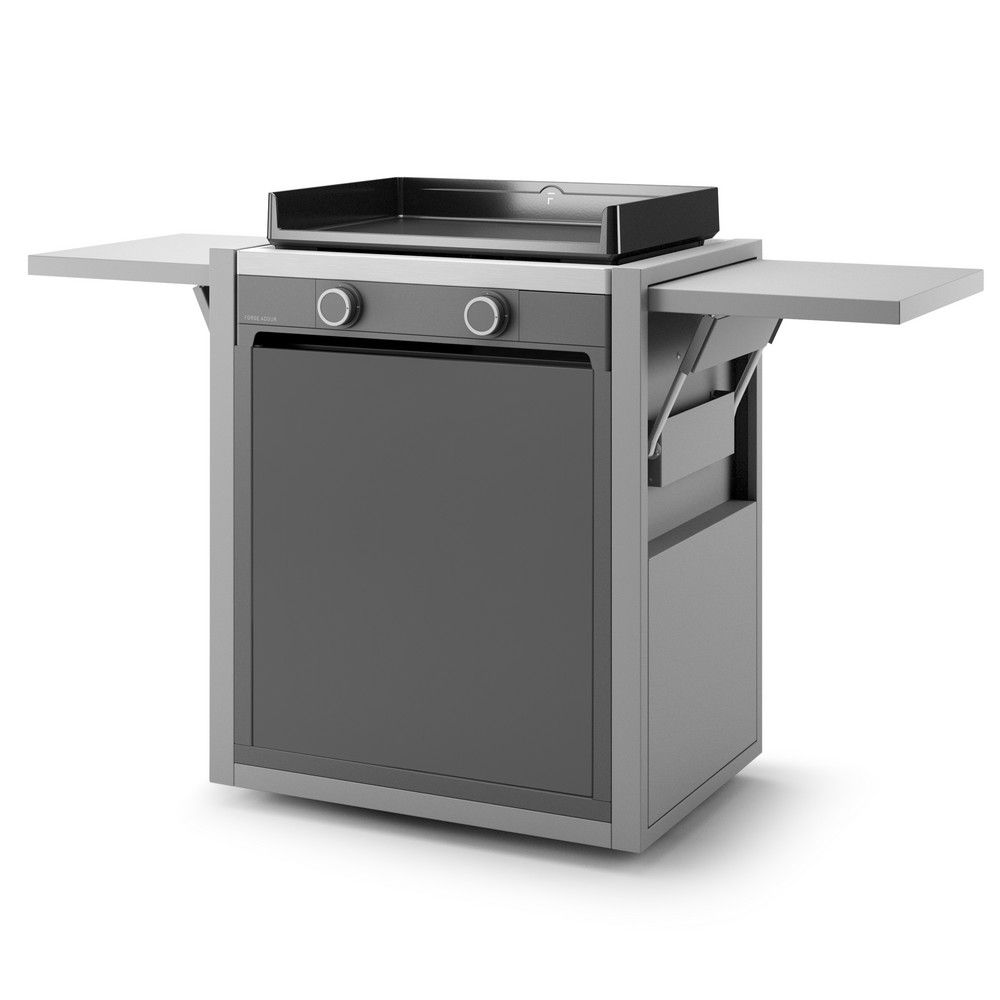 ENSEMBLE PLANCHA ET MEUBLE FORGE ADOUR MODERN GAZ ACIER Acar et fils